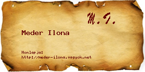 Meder Ilona névjegykártya